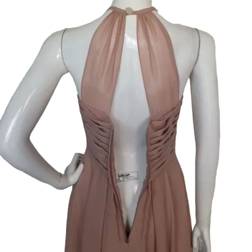 JJ'S HOUSE Dress, 2/XS, Pink, Party/Event, Pleated bust, Fit & Flare, Sleeveless - Picture 6 of 11